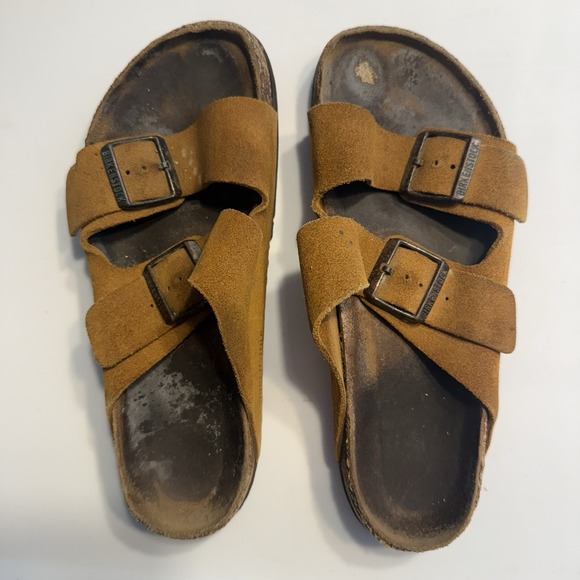 Birkenstock Shoes - Birkenstock Arizona Suede Brown Sandals Vintage Sz 39 (8-8.5) Women's